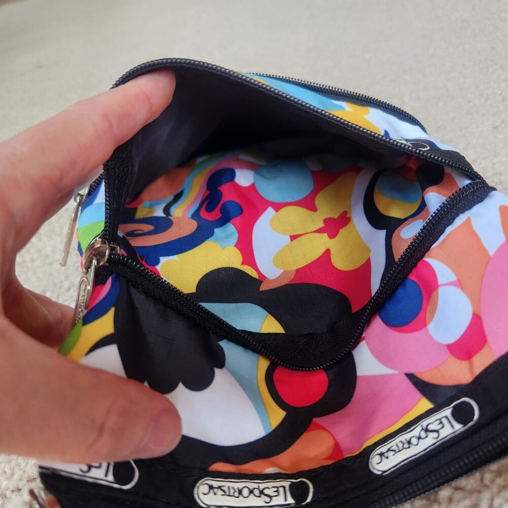 LeSportsac 3 zippered crossbody bag organizing pouch - Picture 13 of 14